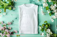T-shirt Mockup, St Patrick&#039;s Day White T-Shirt Mockup, d11 Product Image 2