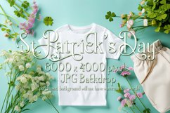 T-shirt Mockup, St Patrick&#039;s Day White T-Shirt Mockup, d13 Product Image 1