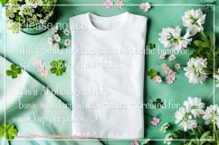 T-shirt Mockup, St Patrick&#039;s Day White T-Shirt Mockup, d14 Product Image 2