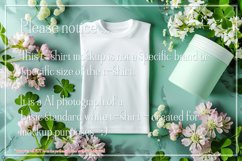 T-shirt Mockup, St Patrick&#039;s Day White T-Shirt Mockup, d15 Product Image 2