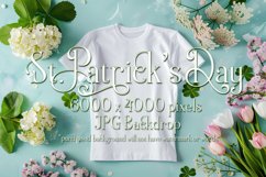 T-shirt Mockup, St Patrick&#039;s Day White T-Shirt Mockup, d18 Product Image 1