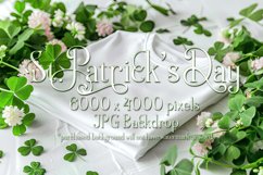 T-shirt Mockup, St Patrick&#039;s Day White T-Shirt Mockup, d21 Product Image 1