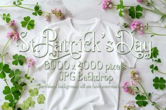 T-shirt Mockup, St Patrick&#039;s Day White T-Shirt Mockup, d25 Product Image 1
