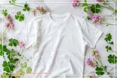 T-shirt Mockup, St Patrick&#039;s Day White T-Shirt Mockup, d25 Product Image 2