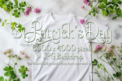 T-shirt Mockup, St Patrick&#039;s Day White T-Shirt Mockup, d26 Product Image 1