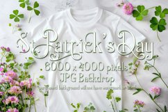 T-shirt Mockup, St Patrick&#039;s Day White T-Shirt Mockup, d27 Product Image 1