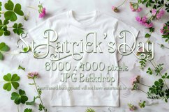 T-shirt Mockup, St Patrick&#039;s Day White T-Shirt Mockup, d29 Product Image 1