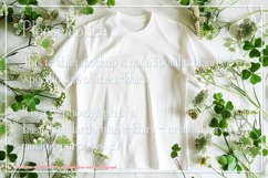T-shirt Mockup, St Patrick&#039;s Day White T-Shirt Mockup, d30 Product Image 2