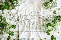 T-shirt Mockup, St Patrick&#039;s Day White T-Shirt Mockup, d31 Product Image 1