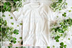 T-shirt Mockup, St Patrick&#039;s Day White T-Shirt Mockup, d31 Product Image 2
