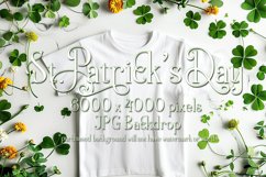 T-shirt Mockup, St Patrick&#039;s Day White T-Shirt Mockup, d32 Product Image 1