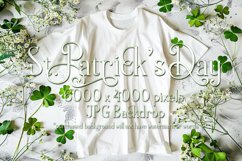 T-shirt Mockup, St Patrick&#039;s Day White T-Shirt Mockup, d34 Product Image 1