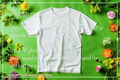 T-shirt Mockup, St Patrick&#039;s Day White T-Shirt Mockup, d37 Product Image 2