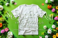T-shirt Mockup, St Patrick's Day White T-Shirt Mockup, d38 Product Image 1