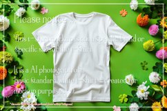 T-shirt Mockup, St Patrick's Day White T-Shirt Mockup, d38 Product Image 2