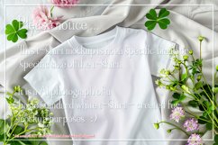 T-shirt Mockup, St Patrick&#039;s Day White T-Shirt Mockup, d8 Product Image 2