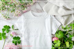 T-shirt Mockup, St Patrick&#039;s Day White T-Shirt Mockup, d9 Product Image 2