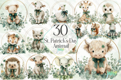 St. Patrick’s Day Animal Bundle Clipart Product Image 1