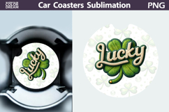 St. Patrick's Day Car Coaster | Lucky Clover Coaster Product Image 1