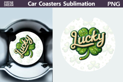 St. Patrick's Day Car Coaster | Lucky Clover Coaster Product Image 1