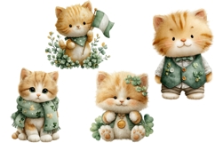 St Patrick's Day Cats Clipart Product Image 3