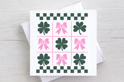 St Patrick's Day Checker Shamrock Coquette PNG Product Image 2