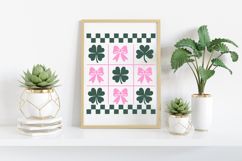 St Patrick's Day Checker Shamrock Coquette PNG Product Image 3