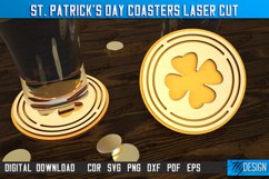 St. Patrick&#039;s Day Coasters | St Patrick&#039;s Day Symbols | CNC Product Image 1