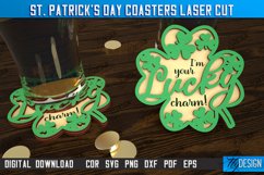 St. Patrick&#039;s Day Coasters Laser Cut Bundle,Shamrock Coaster Product Image 9