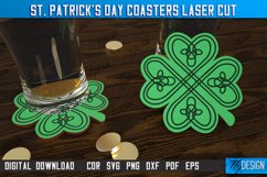 St. Patrick&#039;s Day Coasters Laser Cut Bundle,Shamrock Coaster Product Image 10