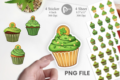 Lucky Cupcake Sticker Product Image 1
