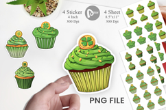 Lucky Cupcake Sticker Product Image 1