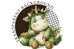 St. Patrick's Day Cute Unicorn Clipart Product Image 2