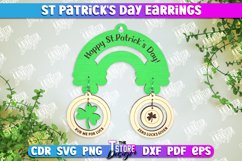 St. Patrick&#039;s Day Earrings Laser Cut Bundle, Shamrock Lucky Product Image 5