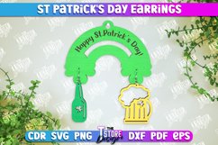 St. Patrick&#039;s Day Earrings Laser Cut Bundle, Shamrock Lucky Product Image 7
