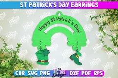 St. Patrick&#039;s Day Earrings Laser Cut Bundle, Shamrock Lucky Product Image 8