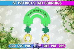 St. Patrick&#039;s Day Earrings Laser Cut Bundle, Shamrock Lucky Product Image 9