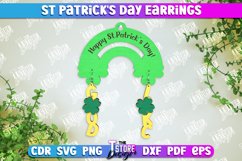 St. Patrick&#039;s Day Earrings Laser Cut Bundle, Shamrock Lucky Product Image 10