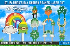 St. Patrick&#039;s Day Garden Stake Laser Cut Bundle, Yard Stakes Product Image 1