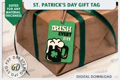 St. Patrick’s Day Gift Tag Laser Cut. Lucky Charm SVG Product Image 1