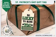 St. Patrick’s Day Gift Tag Laser Cut. Lucky Charm SVG Product Image 1
