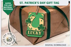 St. Patrick’s Day Gift Tag Laser Cut. Lucky Charm SVG Product Image 1