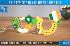 St. Patrick&#039;s Day Glasses Laser Cut Bundle, Wooden Glasses Product Image 3