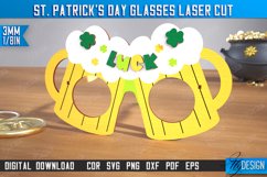St. Patrick&#039;s Day Glasses Laser Cut Bundle, Wooden Glasses Product Image 12