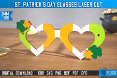 St. Patrick&#039;s Day Glasses Laser Cut Bundle, Wooden Glasses Product Image 6