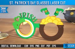 St. Patrick&#039;s Day Glasses Laser Cut Bundle, Wooden Glasses Product Image 7