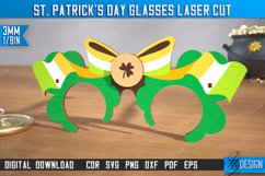 St. Patrick&#039;s Day Glasses Laser Cut Bundle, Wooden Glasses Product Image 8