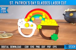St. Patrick&#039;s Day Glasses Laser Cut Bundle, Wooden Glasses Product Image 10