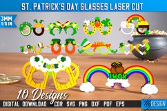 St. Patrick&#039;s Day Glasses Laser Cut Bundle, Wooden Glasses Product Image 1