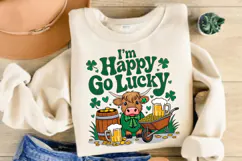 St. Patrick’s Day Highland Cow PNG, St Patrick’s PNG Product Image 3